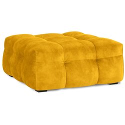 Windsor & Co Sofas žuti baršunasti tabure vesta Cene