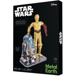 Metal_Earth 3D metalna maketa STAR WARS Set robot C-3PO + R2D2, Zlatna boja Cene