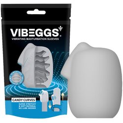 VibEggs Candy Curves Vibrating Masturbation Sleeve White Cene