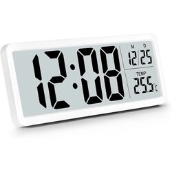 SUKEEN digitalna stenska ura z velikimi številkami in termometrom Cene