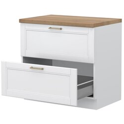 Tara element za kuhinjo tara R-90-2MBOX s kovinskimi predali-bela mat lak Cene