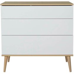 Qu-ax komoda flow white & oak Cene