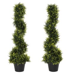 Outsunny umetna cedra plastika, cement 18D x 18Š x 90V cm zeleno, (5000242200) Cene