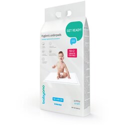 BabyOno Get Ready Hygienic Underpads previjalne podloge za enkratno uporabo 60x90 cm 12 kos Cene