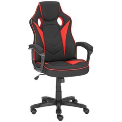 XORA GAMING STOL kovina, umetna masa, tekstil rdeča, črna Cene