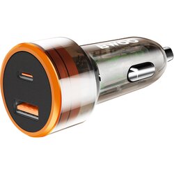 BWOO 38W avtomobilski polnilnik z dvema vratoma USB-C in USB za hitro polnjenje, Prozorno, (5000070139) Cene