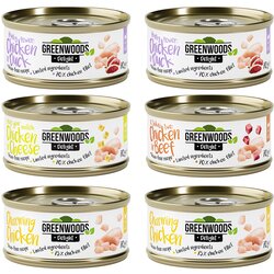 Greenwoods Poskusno mešano pakiranje Greenwoods Delight piščanec 6 x 70 g - Miks: 4 sorte Cene