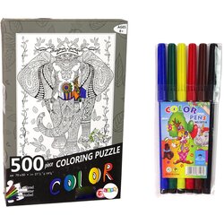 Colours Puzzle 500 Elephant Cene