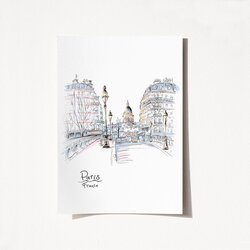 Wallity Poster France Paris-2029, 21x29,7 cm, Beli Cene