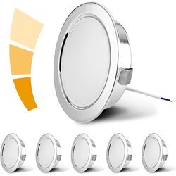 KYOTECH vgradna krom LED svetilka za pohištvo, 4 W, 4000 K, nevtralna bela, zatemnljiva, G4 Cene