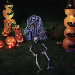 Halloween Skelet sa Šiljcima za Tlo Bijelo 45,5 x 13 cm Cene
