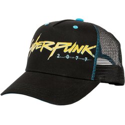 Jinx CYBERPUNK 2077 CYBERPUNKER TRUCKER HAT BLACK/BLUE Cene