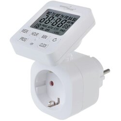 GreenBlue Timer digitalni GB605F, 18prog., 16A, 3680W, IP20, LCD, bel, (5000082786) Cene
