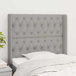  Uzglavlje s ušima svjetlosivo 103x16x118/128 cm od tkanine Cijene