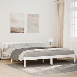 vidaXL dugi okvir kreveta bez madraca bijeli 200 x 220 cm od borovine Cijene