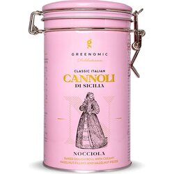 Greenomic Cannoli di Sicilia - v kovinski škatli - Nocciola Cene