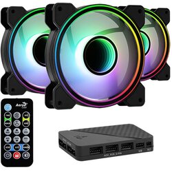 Aero Cool Mirage 12 ARGB Pro Computer case Cooling set 12 cm Black Cene
