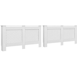 vidaXL Pokrovi za radiatorje 2 kosa beli 152x19x81,5 cm mediapan Cene