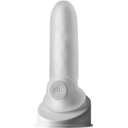 PerfectFIT Fat Boy Micro Ribbed - ovoj za penis (15 cm) - mlečno bela Cene