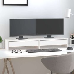  Za monitor bijeli 100x27x15 cm od masivne borovine Cijene
