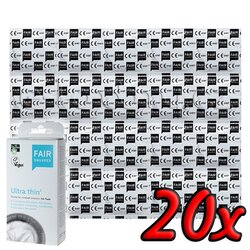 FAIR Squared Ultra Thin - Fair Trade Vegan Condoms 20 pack Cene
