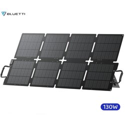 BLUETTI SORA 130 prenosni solarni panel, 130W moč, polnjenje polnilnih postaj, zložljiva oblika, stojalo, ročaj, UV odpornost, IP67 vodoodpornost, ETFE prevleka, MC4 konektor, črn - - Bonajo Cene