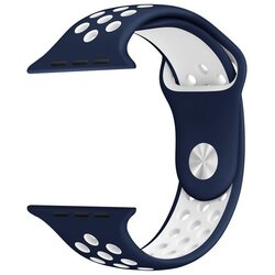  Narukvica za Apple Watch Sport Silicone Strap blue white M/ L 42/ 44/ 45 mm Cene