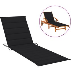 vidaXL jastuk za ležaljku za sunčanje crni 200 x 50 x 3 cm od tkanine Cijene