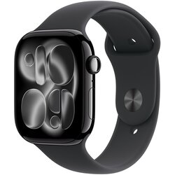 Apple watch series 11 GPS 46mm Jet black aluminium case with black sport band - m/l, (5000011439) Cene