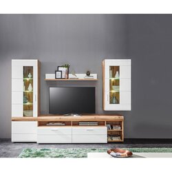 XORA DNEVNI REGAL, bela, barve hrasta Cene