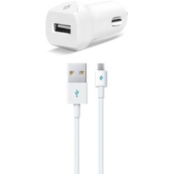 Ttec Autopunjač - Uni 1xUSB - White - +MicroUSB cable 1m Cene