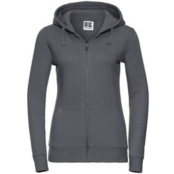 RUSSELL Dark grey women's hoodie with Authentic zipper Cene