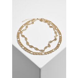 Urban Classics Accessoires Layering Basic Necklace Gold Cene