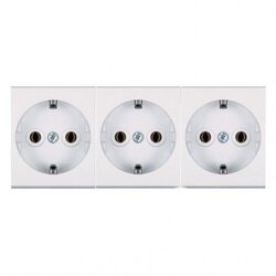 Dvopolna utičnica 2M+2M+2M bela ( ALC66513.0 ) Cene