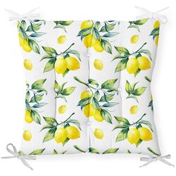 Minimalist Cushion Covers Sedežna blazina iz mešanice bombaža Lemons, 40 x 40 cm Cene