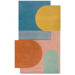 Flair Rugs Plavi ručno rađen vunen tepih 150x240 cm Lozenge Bright Multi – Cene