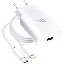 Blue Star travel punjač Type C + kabl Type C to Lightning PD QC4.0 3A 18W TFK-TC-1099C white Cene