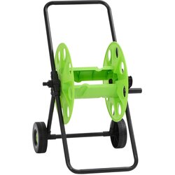 vidaXL Zeleni voziček za 60 m 1/2" cevi jeklo Cene