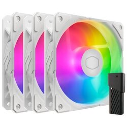 Cooler Master Ventilator za ohišje SickleFlow Edge 120 ARGB White Edition, PWM 120mm, komplet 3 kom, bel Cene