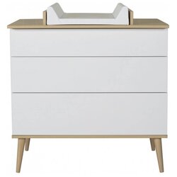 Qu-ax previjalna lesena podloga za komodo flow white & oak Cene