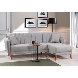 Atelier Del Sofa ugaona sofa Akua Kose desno-siva Cene