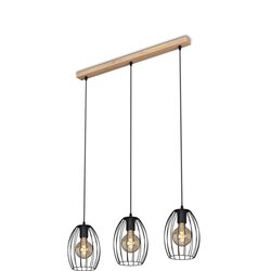XXXL Brilo - Luster na lanku WAKTU 3xE27/60W/230V kaučukovo drvo Cene
