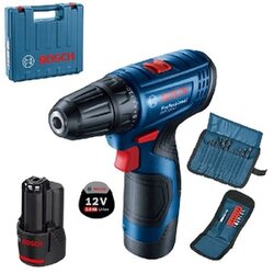 Bosch professional GSR 120-LI akumulatorska bušilica/odvrtač + 23 delni set pribora (2x 2,0 Ah, GAL 1210 CV, kofer) Cene