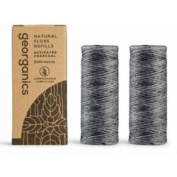 Georganics zobna nitka, 100 metrov - activated charcoal Cene