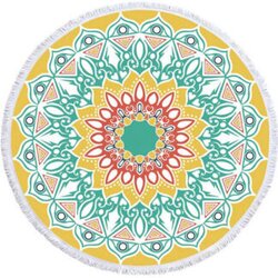  Okrogla brisača za na plažo Mandala - Dizajn #3 Cene