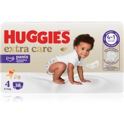 Huggies Extra Care Pants Size 4 hlačne plenice za enkratno uporabo 9 - 14 kg 38 kos Cene