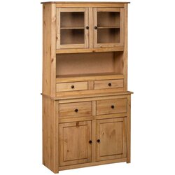 Panama Visoka omara 93x40,5x180 cm trdna borovina Range Cene