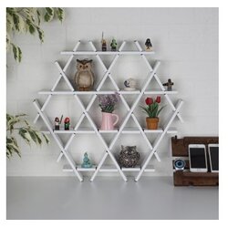 Aberto Design kartonska polica HEXBEYAZ-M, valovita, 70x67x11 cm, 4 kg, bijela Cijene
