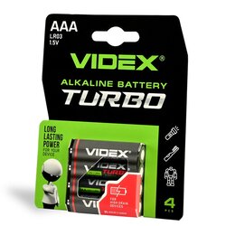 VIDEX 4x AAA LR03 alkalna baterija Turbo 1.5V Cene