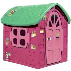 Dohany Toys Proizvod sa nedostatkom - OUTLET - Dohany Velika Kućica za decu 111x120x113cm - Roze sa zelenim krovom ( 502788 ) Cene